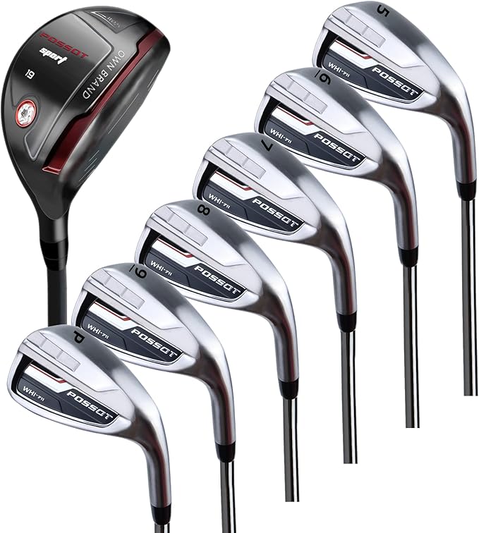 Golf Irons Individual,Driving Iron Golf Iron Set for Men 5,6,7,8,9,P,S,W Right Handed with Beginner's Iron Set Regular Flex Steel Shaft, Iron Set