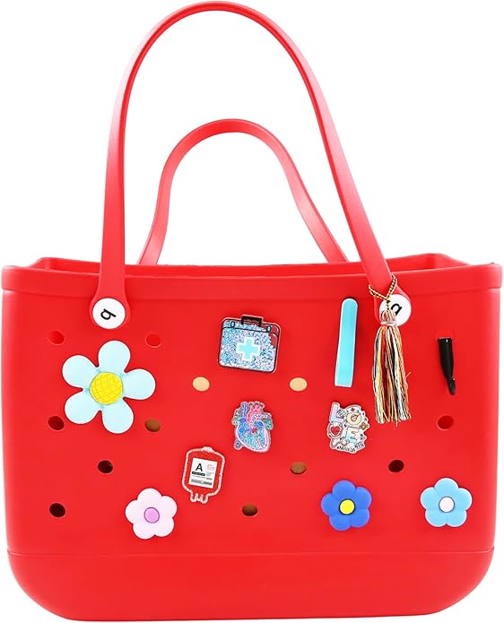 Acrylic Decoration Accessory for Bogg Bag and Simply Southern Tote,Insert Bag Charm for Beach Handbag Tote Bag