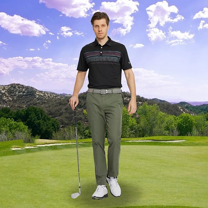 M MAELREG Golf Pants Men Quick Dry - 30"/32"/34" Stretch Lightweight 5 Pockets Water-Resistant Casual Mens Dress Pants