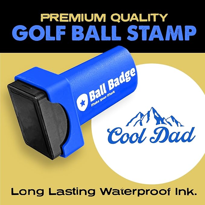 Ball Badge - Golf Ball Stamp (The Icon Series), Golf Ball Marker, Reusable Golf Ball Marking Tool to Identify Golf Balls