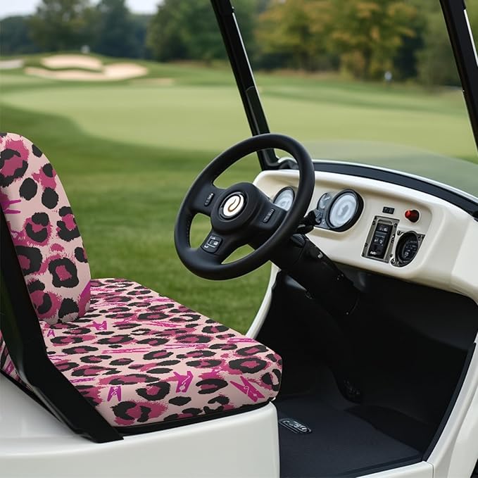 Fashion Print Golf Cart Seat Covers 2 Passenger Golf Cart Backrest Cover Golf Cart Seat Towel Gift for Friends