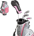 Aspire Junior Plus Kids Golf Clubs – Boys’ & Girls’ Right-Handed Golf Set with Lightweight Stand Bag, Graphite Shafts & Aircraft-Grade Aluminum Clubs