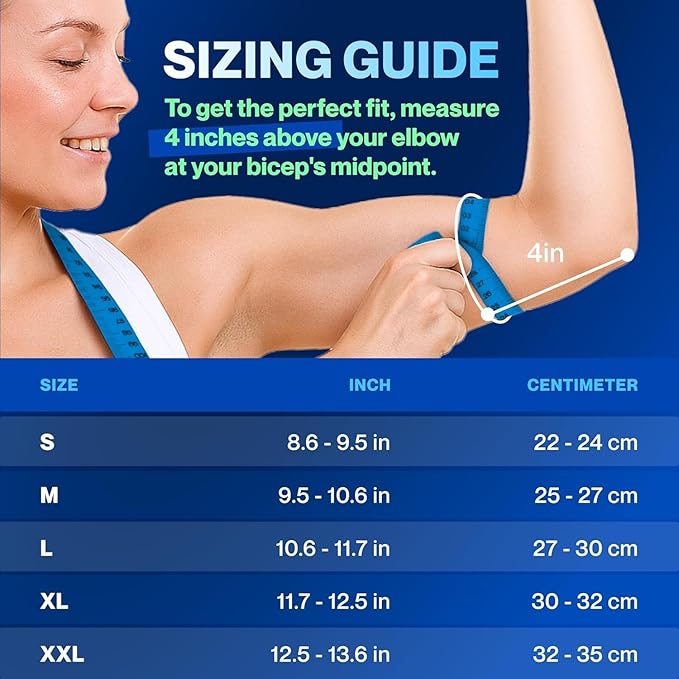 Modvel 2 Pack Elbow Brace - Golfer's Elbow Compression Sleeve Support for Joint Pain Relief, Recovery, Tendonitis Braces, Tennis Elbows Brace For Men & Women, Workout & Weightlifting Arm Wrap