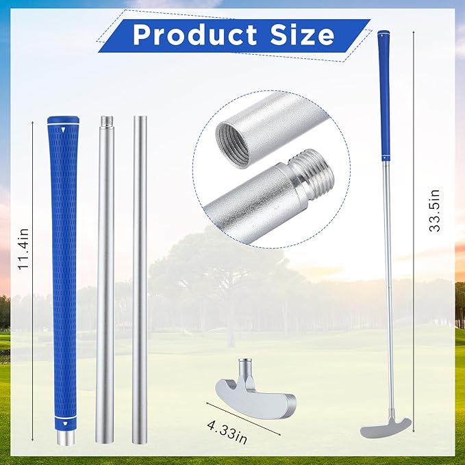 Wettarn 3 Sets Golf Putter Two Ways for Men Women Kids Club with 6 Practice Golf Balls for Left or Right Handed Golfers Indoor Outdoor