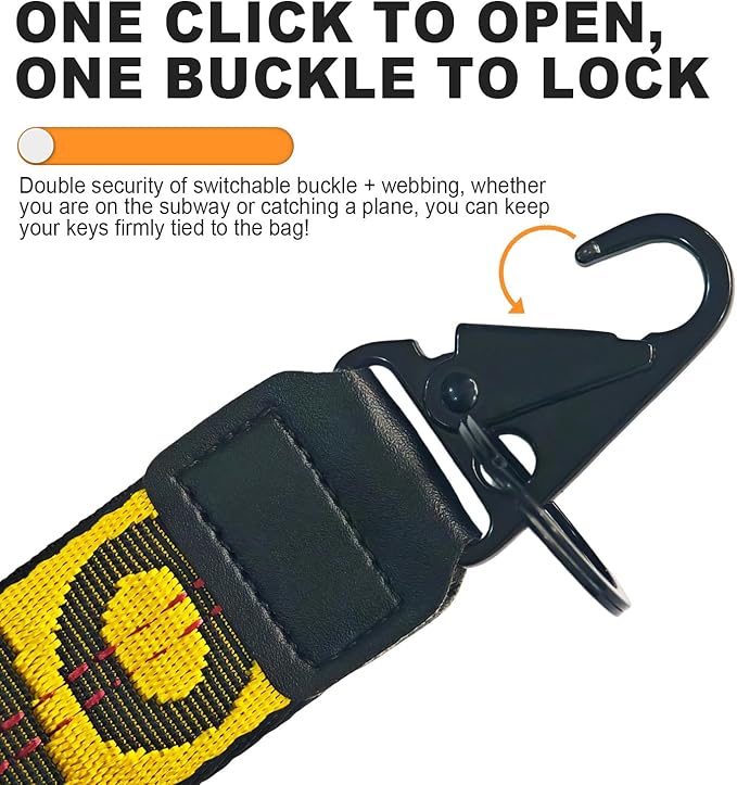 Fashionable Car keychain, Fabric Wrist Strap With Key Ring, Can Be Used To Hang Car key chain, Wallets, Jeans Decorations, Key Chain Accessories(Yellow)