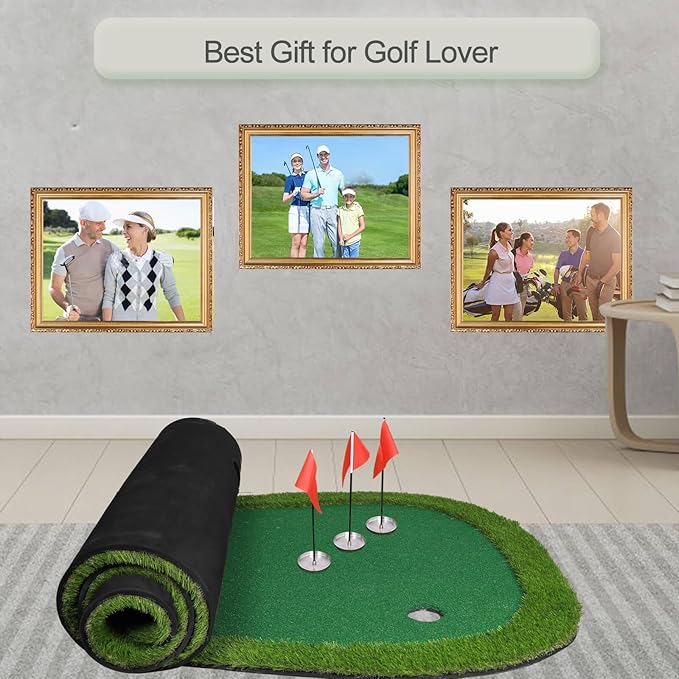 Golf Putting Green, Practice Putting Green Mat, Large Professional Golfing Training Mat for Indoor Outdoor…