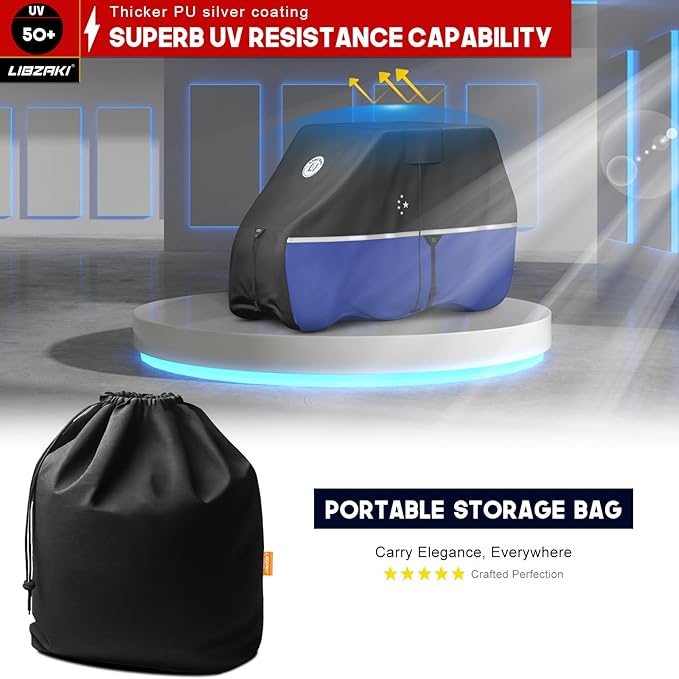 Waterproof Golf Cart Cover, Heavy Duty Marine Grade Fabric, Universal Fits for Most Brand 2/2+2/4+2 Passengers Yamaha, Honda, Club Car, EZGO Golf Cart