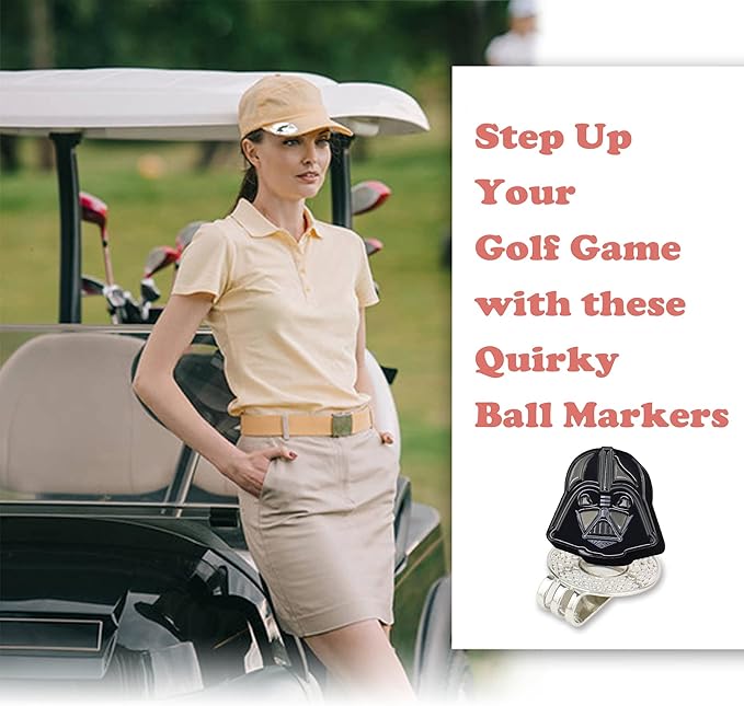 Golf Ball Marker with Magnetic Golf Hat Clip, Golf Accessories, Funny Golf Gifts Golf Decorationgs for Golf Lovers