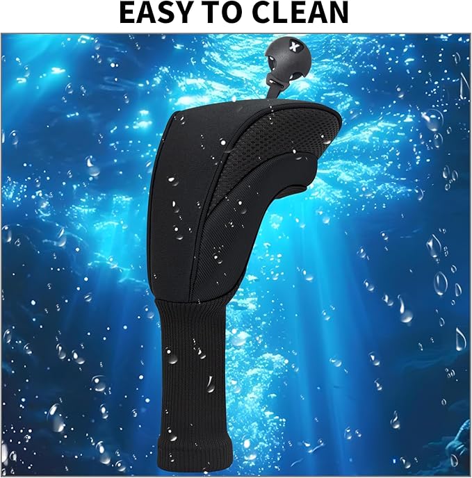 Golf Head Covers for Fairway Woods Driver Hybrids 5 Pieces Nylon Mesh Sports Fan Golf Club Headcovers-Golf Accessories for Men Women.