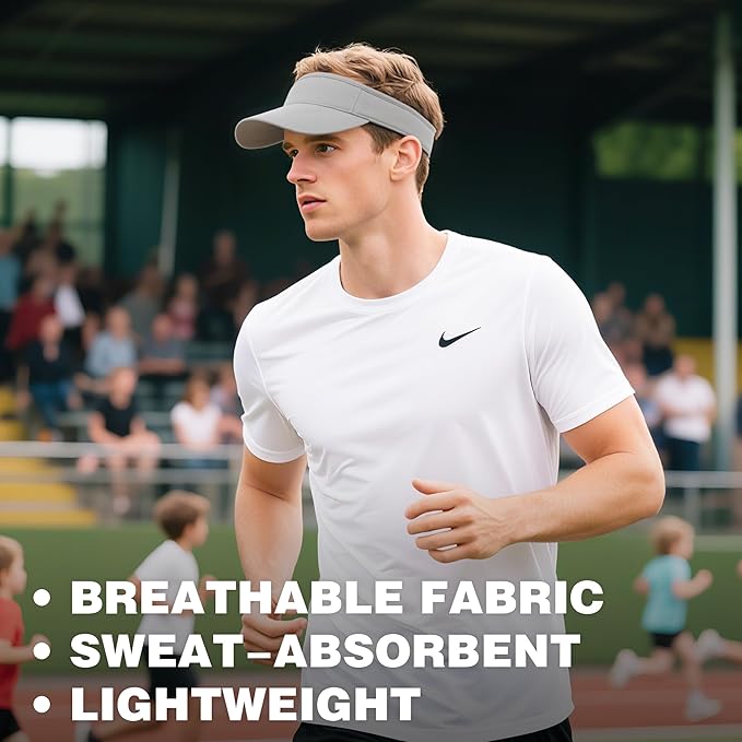 Sun Visor Hat Breathable Visors Sport Golf Visor Adjustable Velcro Sun Cap UV Performance Hats for Women Men