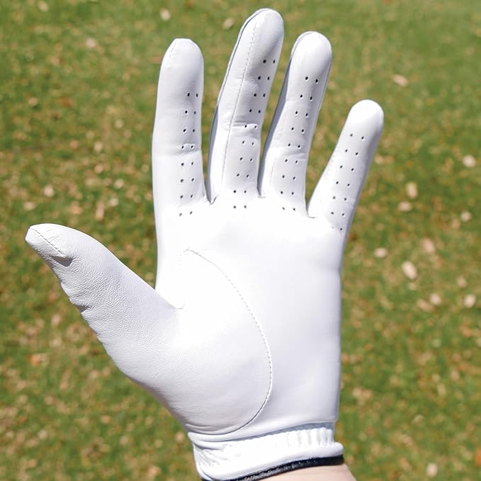 MG DynaGrip Elite Men's Golf Glove – Thin but Durable Premium Cabretta Leather, Soft Tour-Preferred Feel, Lightweight Design, Elastic Knuckle Hinge for Comfort & Grip Sensitivity - Regular Sizes