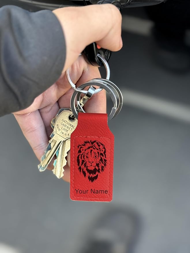 LaserGram Rectangle Keychain, Golfer Golfing, Personalized Engraving Included