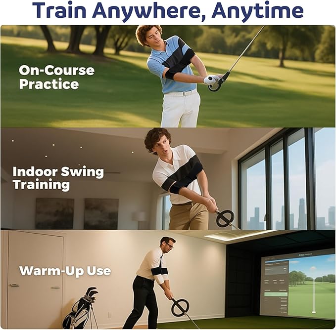 Soulchen 2 Pcs Adjustable Golf Swing Trainer Correcting Arm Band 2025 Innovative Golf Training Aid Fix Chicken Wing Enhance Muscle Memory for All Skill Levels for Right and Left Handed Size Fits Most