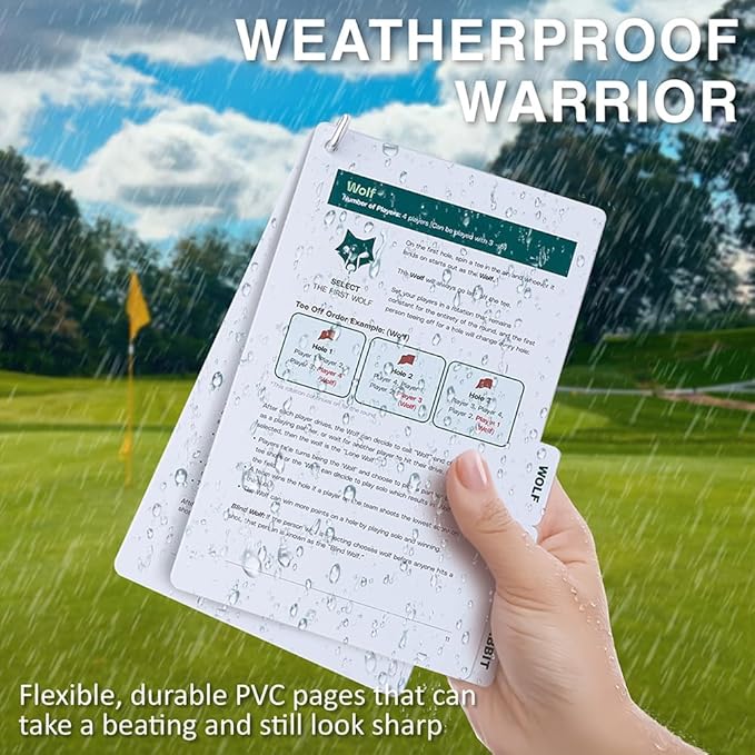 Golf Essentials: Personalized ID Labels, Pro Scorecards & Game Guides. Weatherproof Accessories for Club Tracking, Stat Logging & Wagering