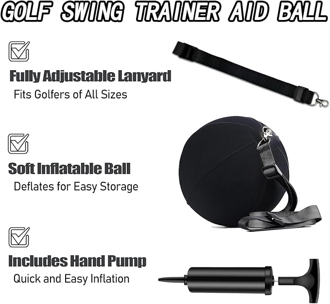 Retractable Golf Swing Training Aid, Golf Grip Trainer and Right-Handed Golf Training Aid for Chipping Hitting, Portable Grip Trainer with Click Feedback