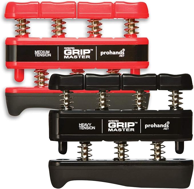 Prohands Gripmaster Hand Exerciser, Finger Exerciser (Hand Grip Strengthener), Spring-Loaded, Finger-Piston System, Isolate & Exercise Each Finger