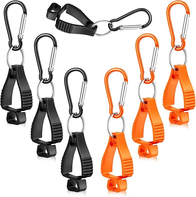Jetec 6 Pcs Glove Clips for Work Glove Holder Grabber Safety Clips for Construction Work Accessories Helmets Hanger Clamp