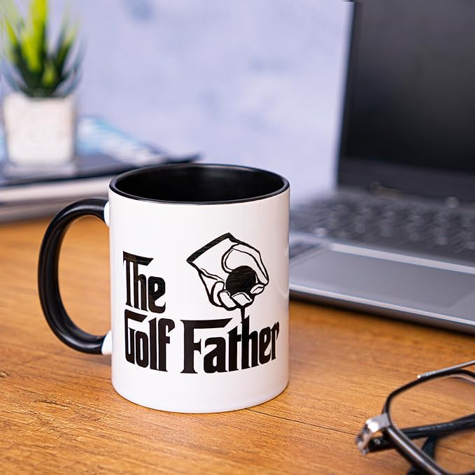 decorluxes Golf Gifts for Dad 11oz Ceramic Mug, Best Dad by Par Mug, Funny Golf Gift for Men, Husband, Gifts for Father’s Day, Birthday (Design 2)