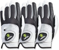 HIRZL Trust Control 2.0 Golf Gloves, All Weather Mens Golf Glove, White/Black, Kangaroo Leather Palm, Cabretta Leather Backhand, Trusted by Pro’s, Sweat Free, Ultimate Grip