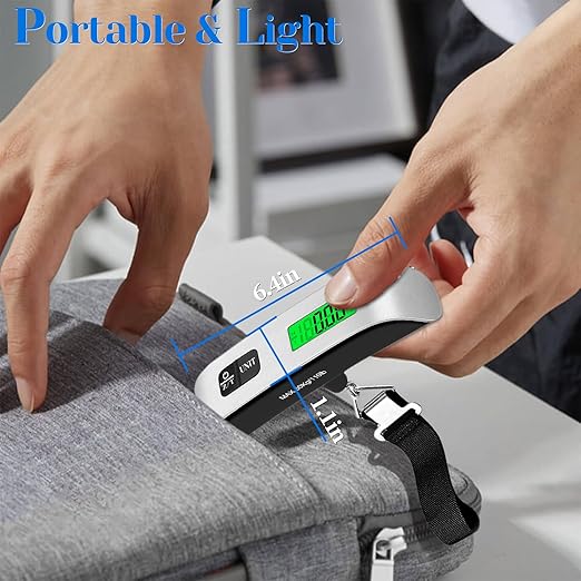 Luggage Scale, 110lb Luggage Weight Scale with 4 Unit Switching Functions&LED Display, Luggage Scale Travel Digital for Weighing Luggage, Backpacks, Packages and Markets