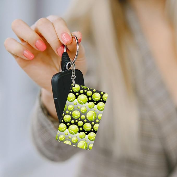 Golf Keychains Rectangular Acrylic Keychain Daily Key Ring Car Key Fob Holder 2X3 Inch