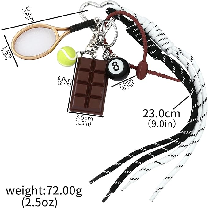 Tote Bag Purse Charms for Handbags - Cute Keychain, Y2K Rope Key Chain Accessories - Designer Jewelry Gift for Women
