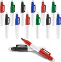 12 Pcs Mini Permanent Markers with Golf Keychain Clips for Nurses Badge Quick Drying Fine Point Ink Pens for Office Outdoor Activities