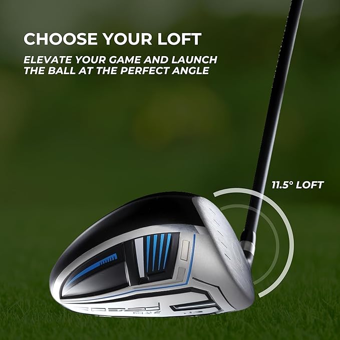 Titanium Driver Golf Club, Loft Lightweight Graphite Shaft, Oversized Sweet Spot, Aerodynamic, USGA Conforming Mens Driver + Deluxe Headcover