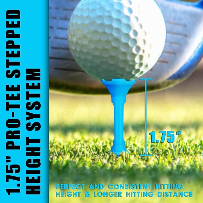High Perfomance Material Golf Tees, Unbreakable & Stability Professional Golf Tees, Perfect Tee Height at Every Shot Golf Tees