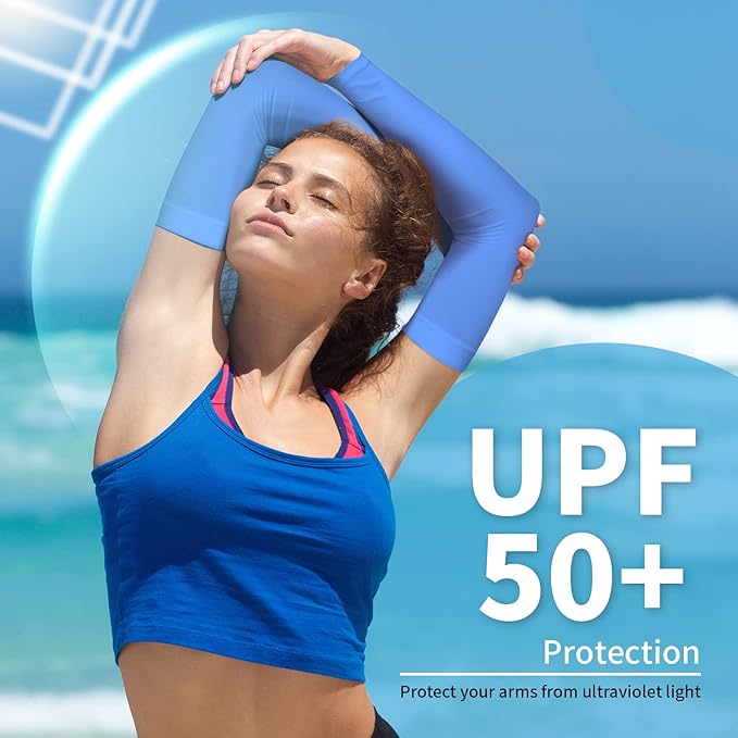 YESLIFE UV Sun Protection Arm Sleeves for Men & Women, UPF 50 Cooling Sports Sleeve