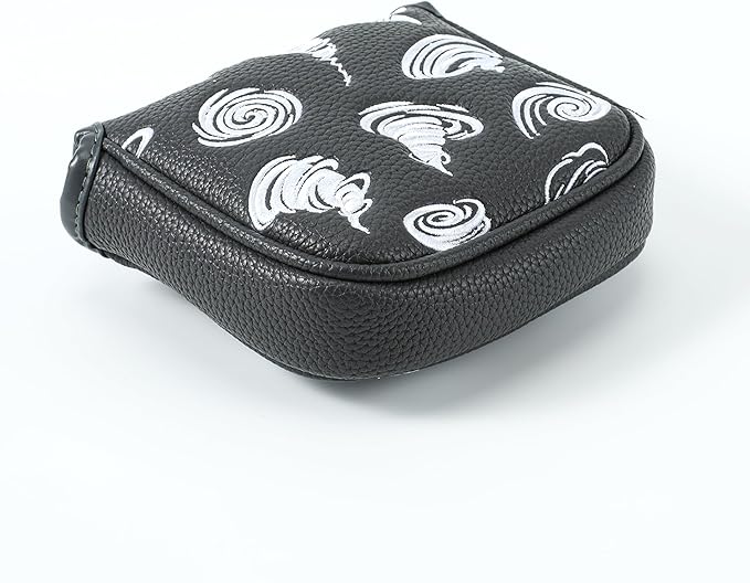 Golf Club Headcover, Premium Leather Embroidery Mallet Putter Cover Blade Head Covers, Stylish Golf Accessories, Great Golf Gifts for Men and Women Golfers