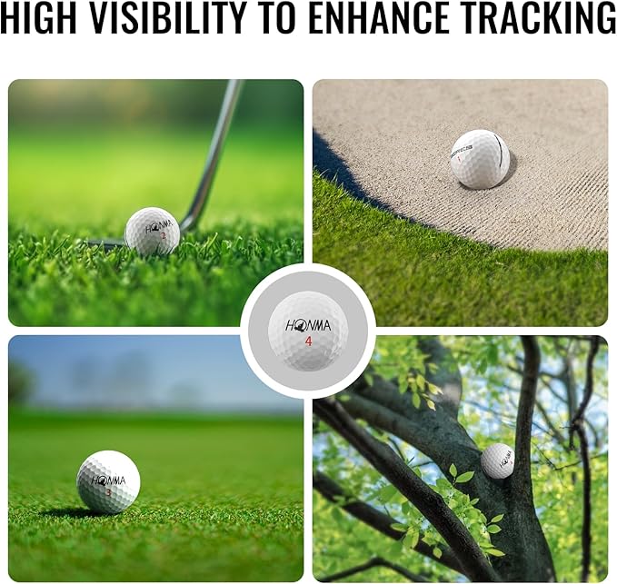 Honma BERES 3S Golf Balls, Long Distance with High Speed,3 Layer with Surlyn Cover‌,Soft Golf Balls for Men Women Beginner Amateur Golfer, Perfect for Off The Tee and Around The Green,1 Dozen