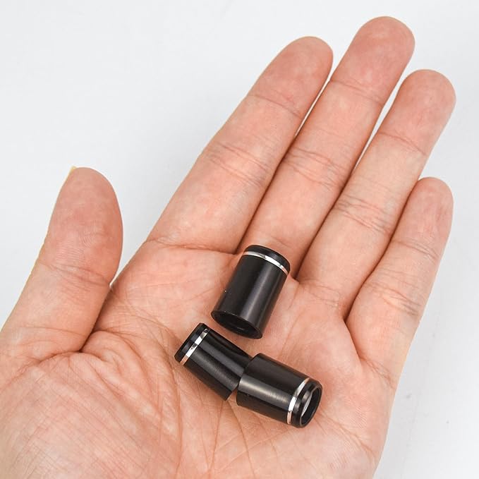 24 Pieces Solid Black Flat Golf Iron Ferrules for Tapered 0.335Shaft 0.355 Shaft and 0.370 Shaft Golf Tapered Ferrules, Black Golf Club for Most Golf Club Body Accessories ﻿ ﻿
