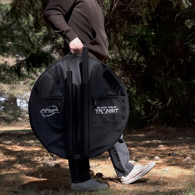 MVP Disc Sports Black Hole Lite 24-Chain Disc Golf Basket with Transit Bag