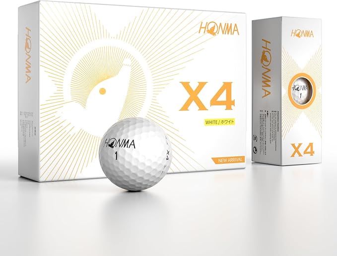 Honma 24X4 Golf Balls, 4-Layer Tour-Grade Golfballs,Precision Spin Control,Increased Distance with Soft Feel,Perfect for Men Women Beginner Amateur Golfer