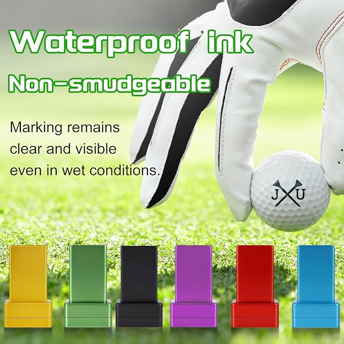Personalized Golf Ball Stamp - Custom Golf Ball Marker, Waterproof & Long-Lasting Fun Imprint Monogram, Best Golf Accessories 2025 for Men, Large & Clear, Ideal Golf Gift for Dad, women, retirement