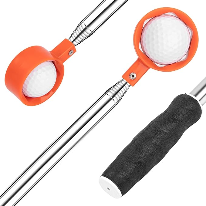 Golf Ball Retriever Telescopic 9/12FT Golf Ball Retriever for Water Aluminum Alloy Golf Ball Water Retrievers Golf Accessories Golf Gift for Men