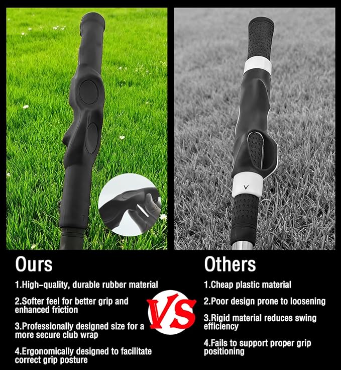 Rubber Golf Grip Trainer for Correct Hand Position | Golf Training Aid to Enhance Grip Strength & Swing Precision,Golf Accessories for Men Women , Ideal Golfs Gifts for Him or Her