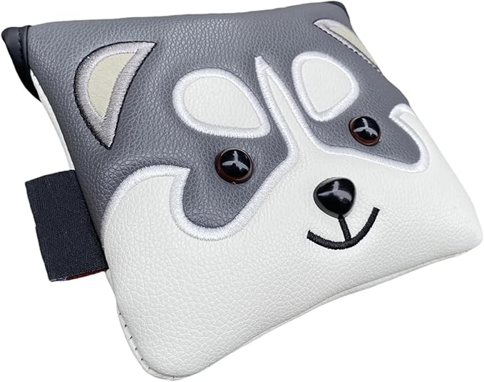 Lovely Golf Mallet Putter Cover Head Cover Headcover, Magnetic Putter Cover Mallet for Men, PU Leather Golf Club Cover Protection, Golf Mallet Putter Headcover for Golf Clubs