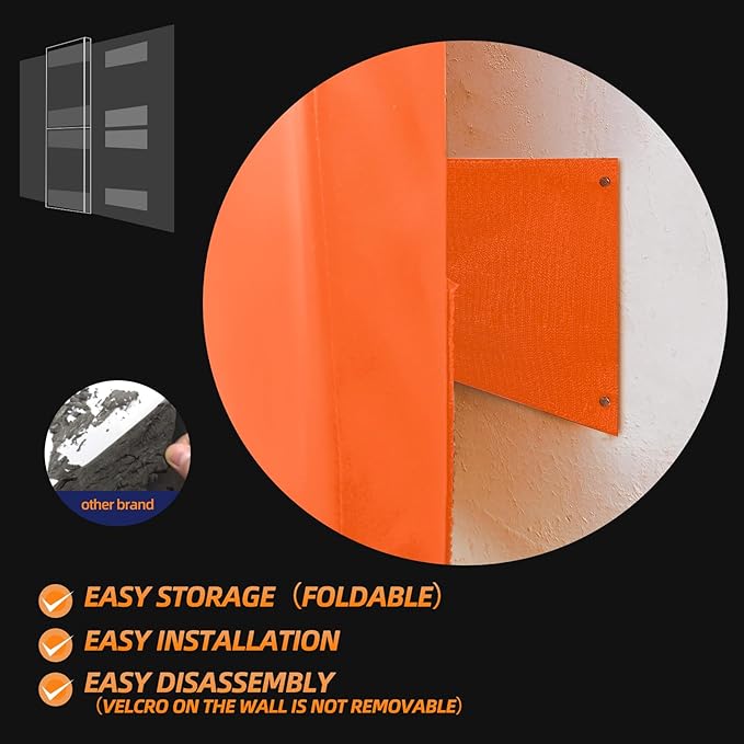 PROGOAL Gym Wall Paddings Basketball Court Wall Protection Pad - 2”Thick Foam Wall Mat Durable Protector for Wall-Mounted Basketball Hoops Garage Taekwondo（60" Lx20 W）