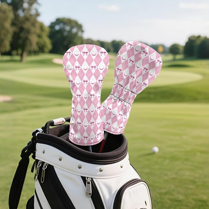 Golf Club Head Covers for Club Protective, Waterproof PU Leather Driver Fairway Wood Hybrid Head Cover