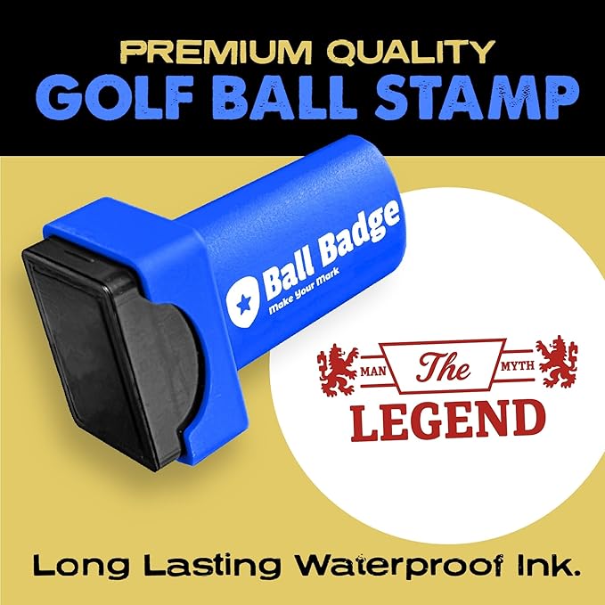 Ball Badge - Golf Ball Stamp (The Icon Series), Golf Ball Marker, Reusable Golf Ball Marking Tool to Identify Golf Balls