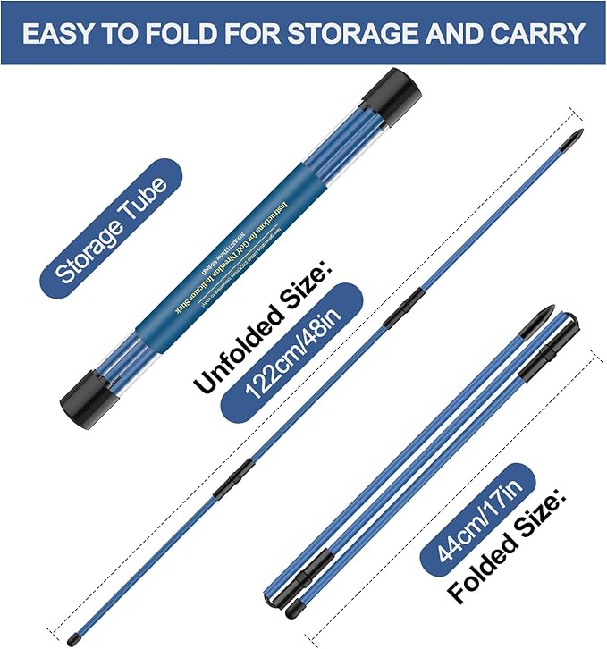 Golf Alignment Sticks 2 Pack,Golf Alignment Rods Upgraded 48" Collapsible Golf Practice Sticks Golf Training Aid for Aiming,Putting,Golf Training Sticks with Clear Tube Case