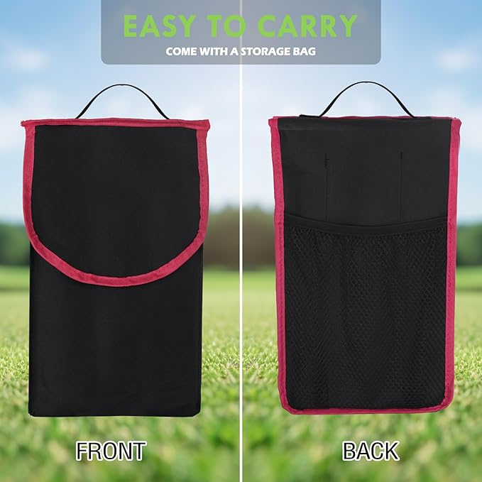 Golf Ball Retriever with Storage Bag, Detachable Golf Ball Picker Upper Tube, Aluminum Alloy Golf Ball Collector, 40 Inch Golf Balls Shagger Grabber for Men Women, Hold up to 24 Golf Balls