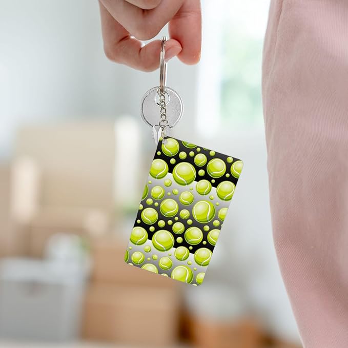 Golf Keychains Rectangular Acrylic Keychain Daily Key Ring Car Key Fob Holder 2X3 Inch