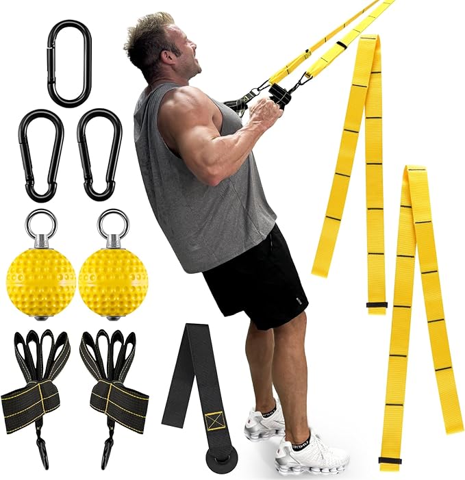 FitBeast Pull Up Ball Grips & Finger Straps Set – Grip Balls for Dead Hangs, Pull Ups, Climbing & Home Gym Training
