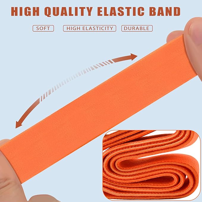 ZINZ Luggage Strap, High Elastic Suitcase Belt Adjustable Bag Bungees for Easier Travel，Orange