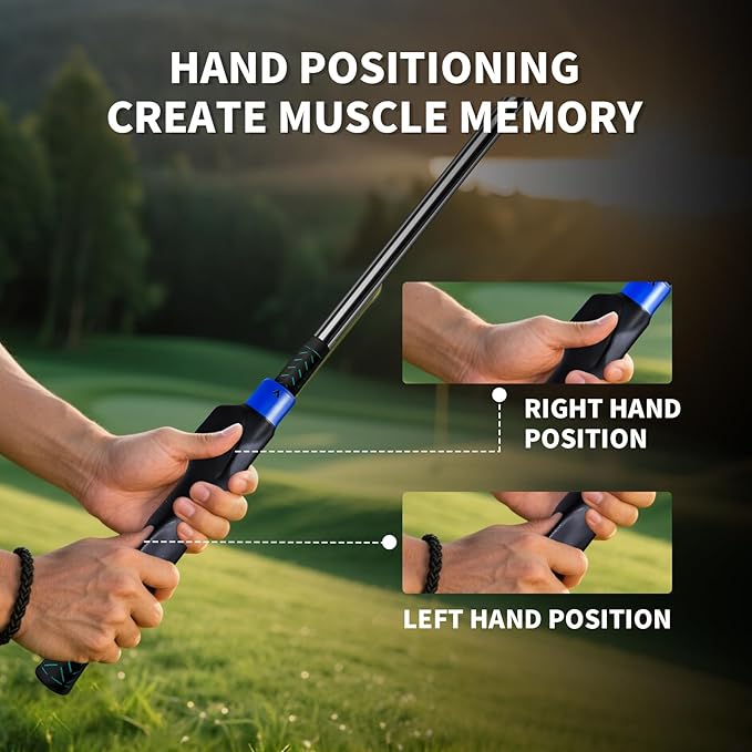 Golf Grip Trainer for Correct Hand Position Golf Training Aid Practice Kit for Right Handed PlayersTrainer Grip for Golf Clubs to Improve Swing Consistency