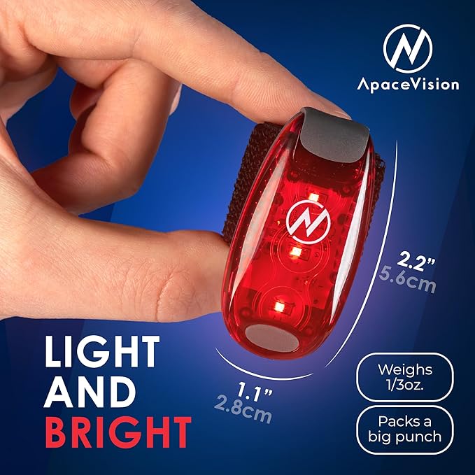 LED Safety Light (2 Pack) - Clip On Strobe/Running Lights for Runners, Dog, Bike, Walking, Boat, Kayak, Stroller and More - High Visibility Accessories for Your Reflective Gear, Bicycle