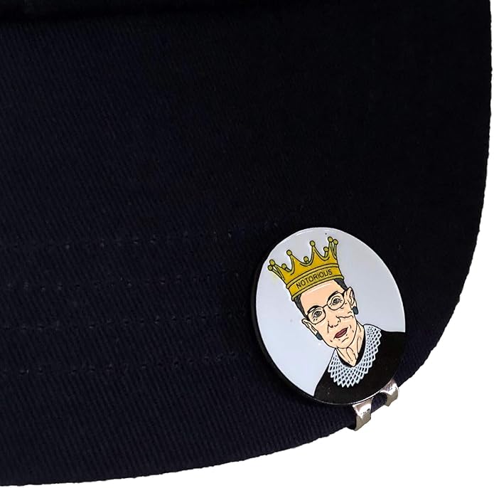 Balanced Co. Ruth Bader Ginsburg Golf Hat Clip with Enamel Magnetic Ball Marker